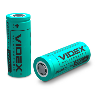 Аккумулятор Videx Li-ion 26650 (без защиты) 5000mAh bulk/1шт 26650/5000/1B фото
