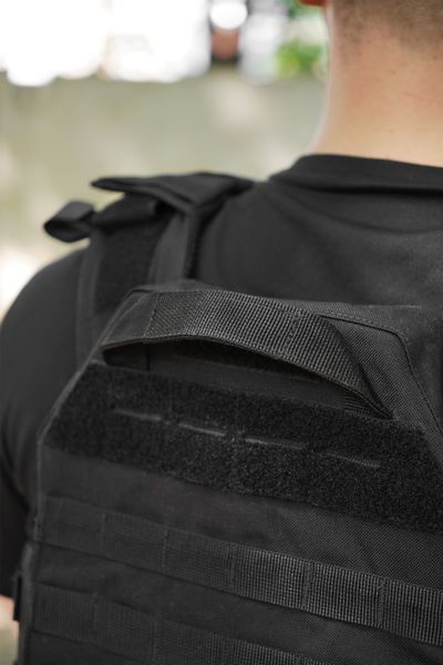 Комплект плитоноска Kiborg Gen.2 + 2 подсумки с баллистической защитой 2 класса &mdash; Черный 88000-2-К фото
