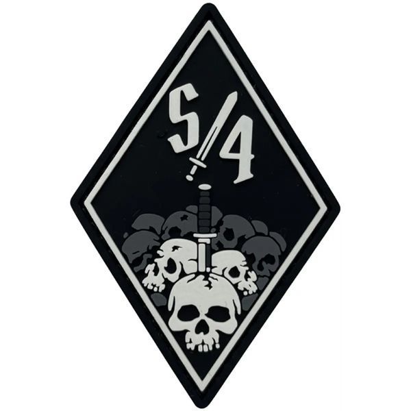 Патч ромб &laquo;DIZASTER S/4&raquo; черно-белый S4-47 фото