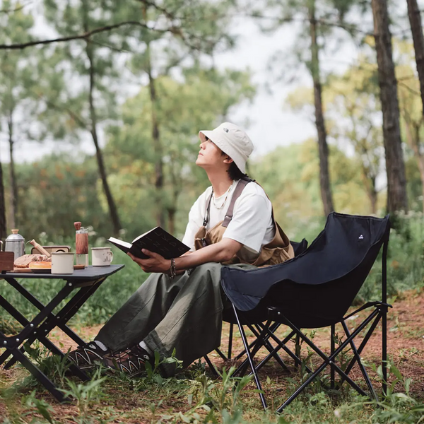 Стілець складаний туристичний Naturehike Stellaluna T01 CNH23JU13002 вуглецева сталь поліестер чорний 6975641889038 фото