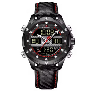 Чоловічий тактичний годинник Naviforce Set Present подарунковий набір, 2 ремінці 1886 фото