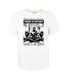 Футболка с принтом There is victory кулир шелкография белая M (46) 000047786 фото