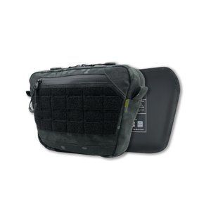 Сумка-напашник M Kiborg с баллистическим пакетом 1 класс защиты Militex GU Сordura Black Multicam 2036-ЧМ фото