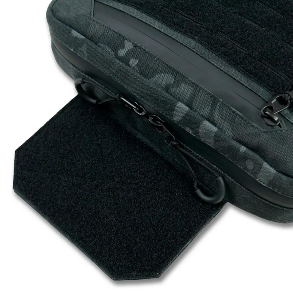 Сумка-напашник M Kiborg с баллистическим пакетом 1 класс защиты Militex GU Сordura Black Multicam 2036-ЧМ фото