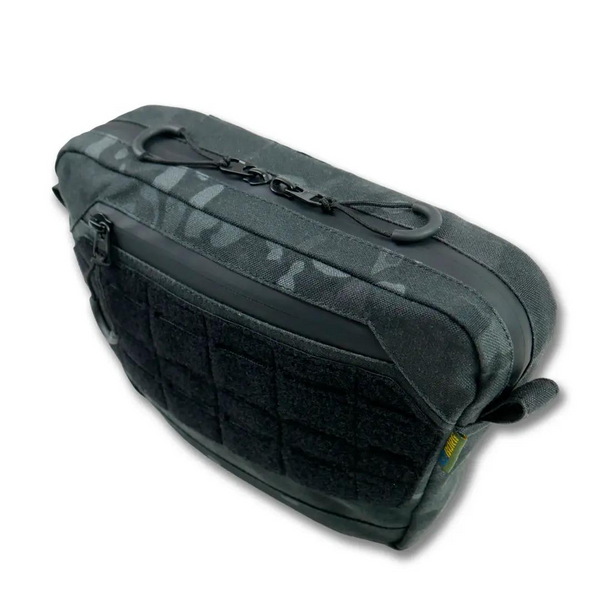 Сумка-напашник M Kiborg с баллистическим пакетом 1 класс защиты Militex GU Сordura Black Multicam 2036-ЧМ фото