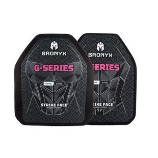 Бронеплити BRONYX G-Series (передня та задня) 3 клас захисту ДСТУ НВМПЕ Shooter's Cut (L/28x32) BRO-AP3G-L-D-KIT фото