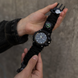 Чоловічий водостійкий тактичний годинник Besta Life Pro AllBlack з компасом 1547 фото 4