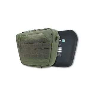 Сумка-напашник M Kiborg с баллистическим пакетом 2 класс защиты PE Militex GU Сordura Khaki 4088-Х фото
