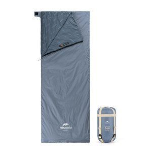 Спальник надлегкий Naturehike Ultralight LW180 NH21MSD09 лівий, (15&deg;C), p-p XL, сіро-синій 6927595777978-L фото