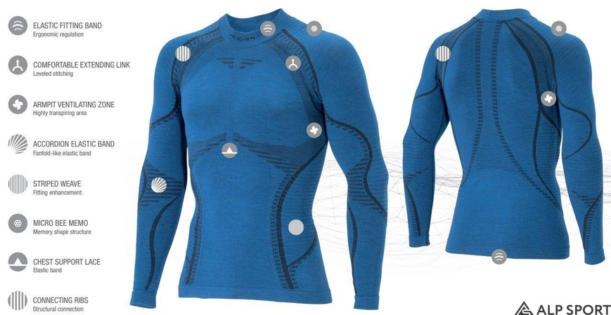 Мужская термофутболка Accapi Ergowool с длинным рукавом черная 8057628224990 фото