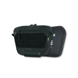 Сумка-напашник M Kiborg с баллистическим пакетом 2 класс защиты PE Militex GU Сordura Black Multicam 4088-ЧМ фото