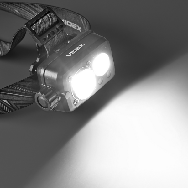 Налобний ліхтар VIDEX VLF-H189 (600 Лм, 5000K, сенсор, Li-Pol 1800 мА&middot;г, USB-C, IP55) VLF-H189 фото