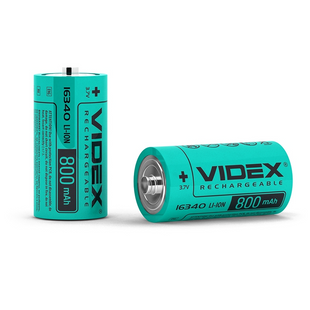 Аккумулятор Videx литий-ионный 16340 (без защиты) 800mAh bulk/1шт 16340/800/1B фото