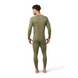 Термокофта чоловіча Smartwool Merino 250 Baselayer Crew Boxed олива 196246019699 фото 3