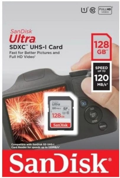 Карта пам&rsquo;яті SanDisk Ultra microSDXC 128GB UHS-I A1 (до 120 МБ/с) 1353 фото