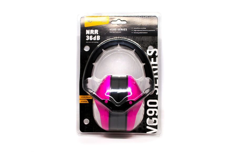 Навушники Рожеві Venture Gear VGPM9010PC з шумопоглинанням NRR 24dB + беруші VG-MUF-PM9010PC фото