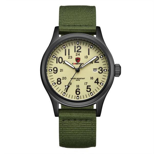 Чоловічий тактичний годинник Cheetah Command Green 1807 фото