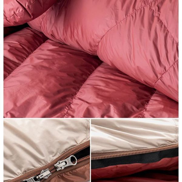 Спальник з натуральним пухом Naturehike Snowbird NH20YD001,p-р L, коричневий 560 г 6927595761298 фото