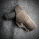 Кожаная кобура поясная под GLOCK 17, олива с тиснением герб Украины GL17011 фото 1