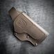 Кожаная кобура поясная под GLOCK 17, олива с тиснением герб Украины GL17011 фото 3