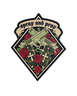ПВХ патч &laquo;SPRAY AND PRAY&raquo; ромб PATCH-HUB-0367 фото