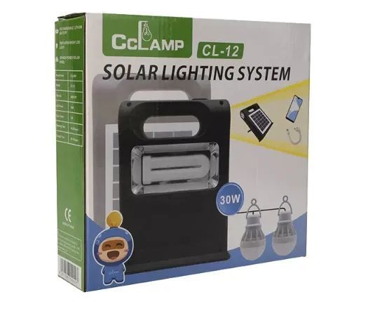 Сонячна зарядна станція + LED ліхтар Cclamp CL-12 30W з лампочками + Power Bank 1735986369 фото