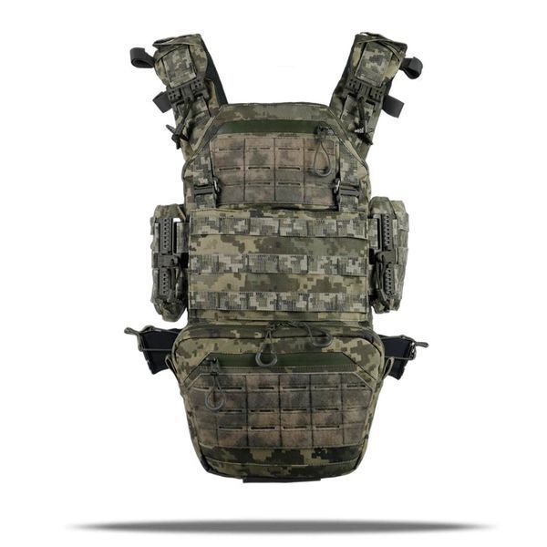 Комплект Плитоноска Kiborg GU Gen.2 с двумя подсумками и защитой 1 класса Пиксель 45009 фото