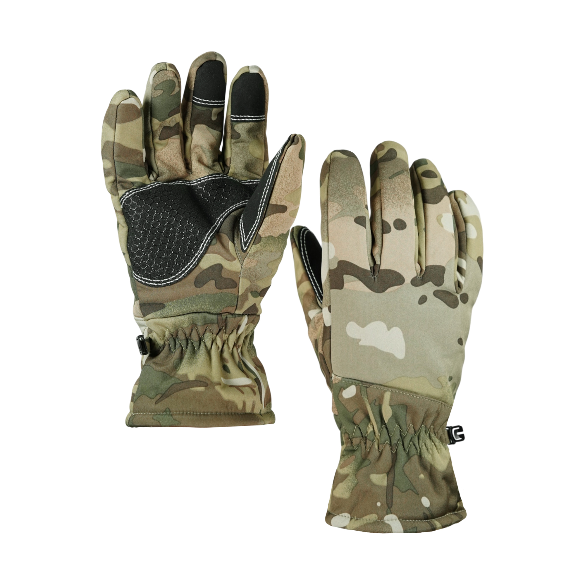Тактические перчатки SoftShell Multicam с утеплителем-M