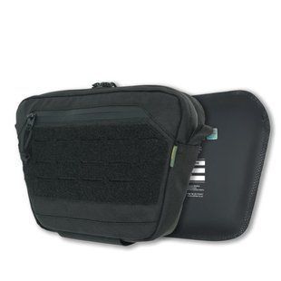 Сумка-напашник XL Kiborg с баллистической защитой 2 класс Militex Черная 82007-2-К фото