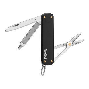 Черный мультитул NexTool Mini Pocket Knife карманный складной нож, алюминий NE0141 фото