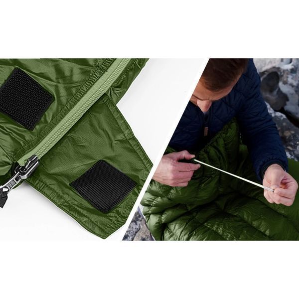 Спальний мішок з натуральним пухом Naturehike CWM295 CNK2300SD013, зелений 6976023920882 фото