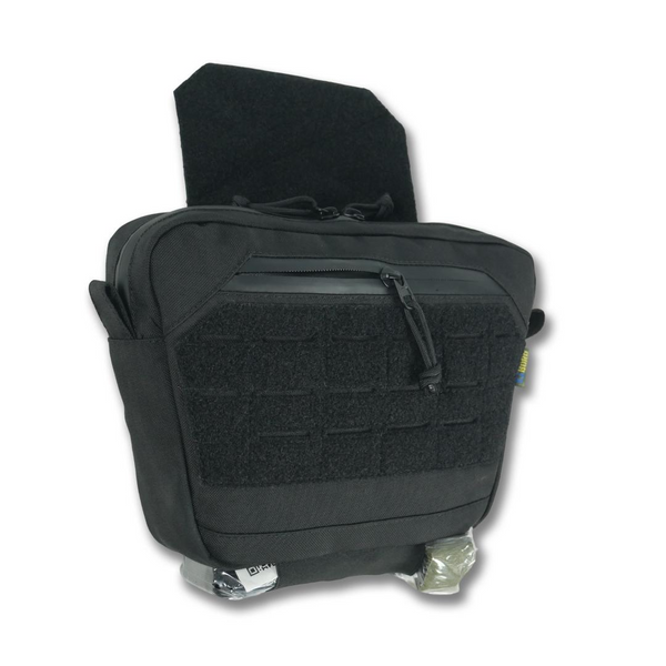Сумка-напашник XL Kiborg з балістичним захистом 2 клас Militex Чорна 82007-2-К фото