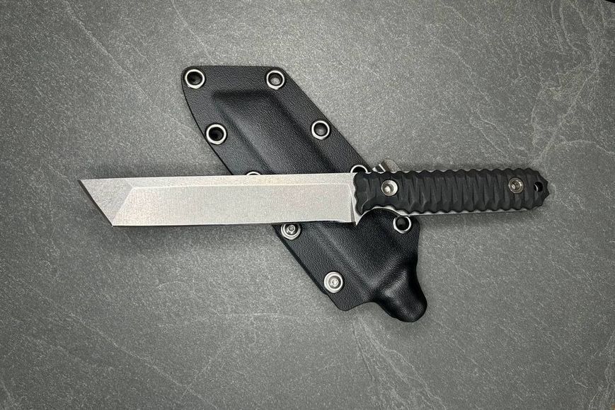 Тактичний ніж ЯМАТО Стоунвош American Tanto з фіксованим лезом та чохлом BBK-00406 фото