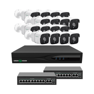 Комплект відеоспостереження на 16 камер GV-IP-K-W88/16 5MP LP29486 фото