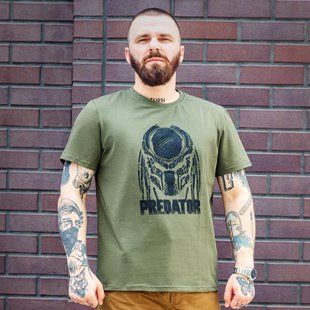 Футболка з принтом Predator кулір шовкографія хакі S (44) 000030927 фото