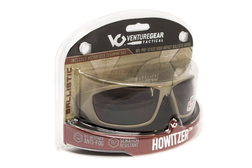 Окуляри захисні Venture Gear Tactical Howitzer Tan (bronze) Anti-Fog, коричневі в пісочній оправі 3ХОВИ-50 фото