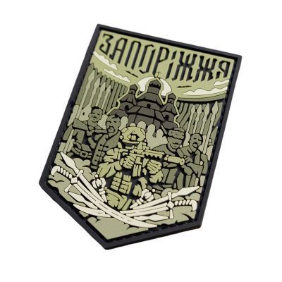 ПВХ Патч (шеврон) "Запорожье" олива BE-259-4 фото