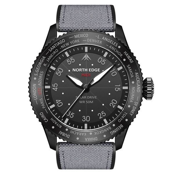 Мужские водостойкие тактические часы North Edge Mach New 1699-Г00 фото