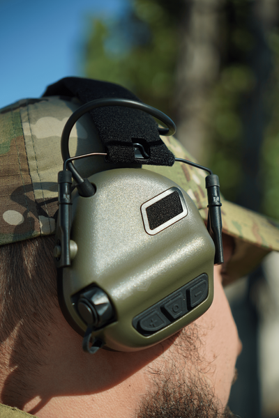Навушники активні з гарнітурою Earmor M32X PLUS, олива 1866-О фото