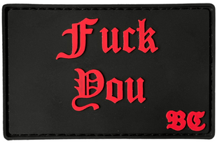 ПВХ патч "FUCK YOU" червоний PATCH-0303 фото