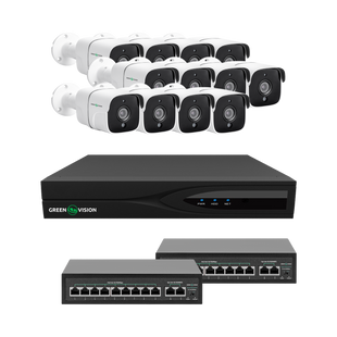 Комплект відеоспостереження на 12 камер GV-IP-K-W89/12 5MP LP29586 фото