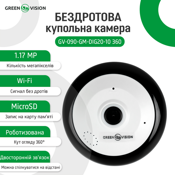 Бездротова купольна камера GV-090-GM-DIG20-10&nbsp;360 LP7813 фото