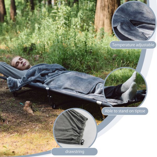 Підкладка для спального мішка Naturehike CNK2450WS024, фліс, графіт 6975641883340 фото