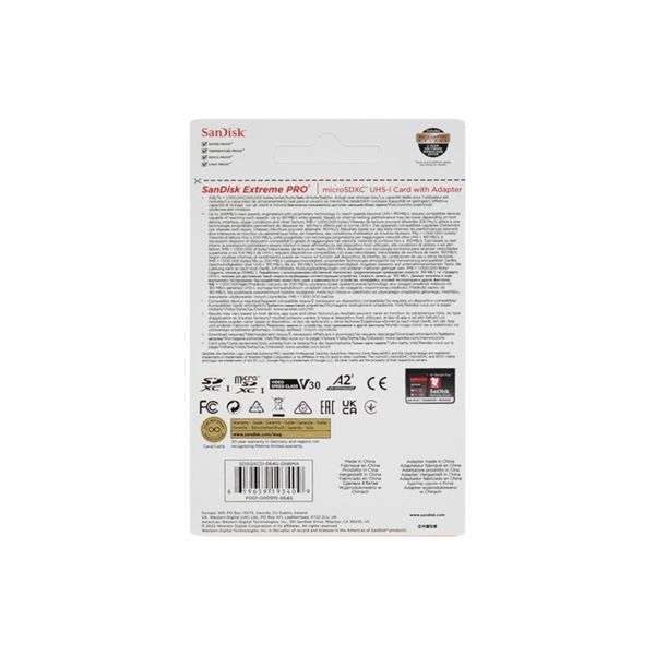 Карта памяти SanDisk Extreme PRO microSDXC 128 ГБ UHS-I U3 + SD-адаптер U0862786 фото