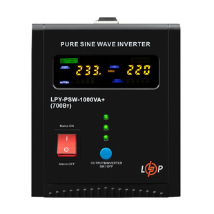 ДБЖ LogicPower LPY-PSW-1000VA+ (700Вт) 10A/20A з правильною синусоїдою 12V 22871 фото