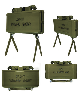 Макет противопехотной мины M18A1 &laquo;Клеймор&raquo; 21,65&times;8,3&times;3,3 см, 335 г, учебный, хаки, филамент, Украина КБ2035 фото