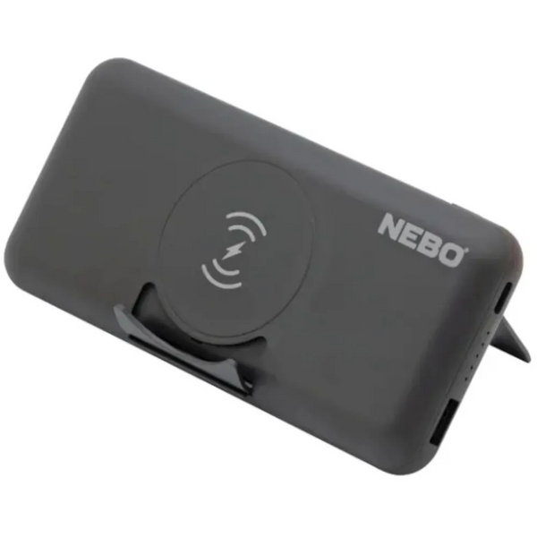 Повербанк Nebo 10K Powerbank w/ Kickstand & wWreless Charging, 10 000 mAh (NB NEB-PBK-0010-G) 5060945230837 фото