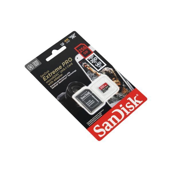 Карта памяти SanDisk Extreme PRO 256 ГБ microSDXC UHS-I U3 V30 + SD-адаптер U0862787 фото