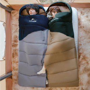 Спальный мешок Naturehike Sunny Day PL02 U250 с капюшоном, правый, коричнево-зеленый 6977465868398 фото