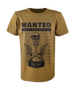 Футболка з принтом Wanted Bad Boy кулір шовкографія койот S (44) 000031482 фото